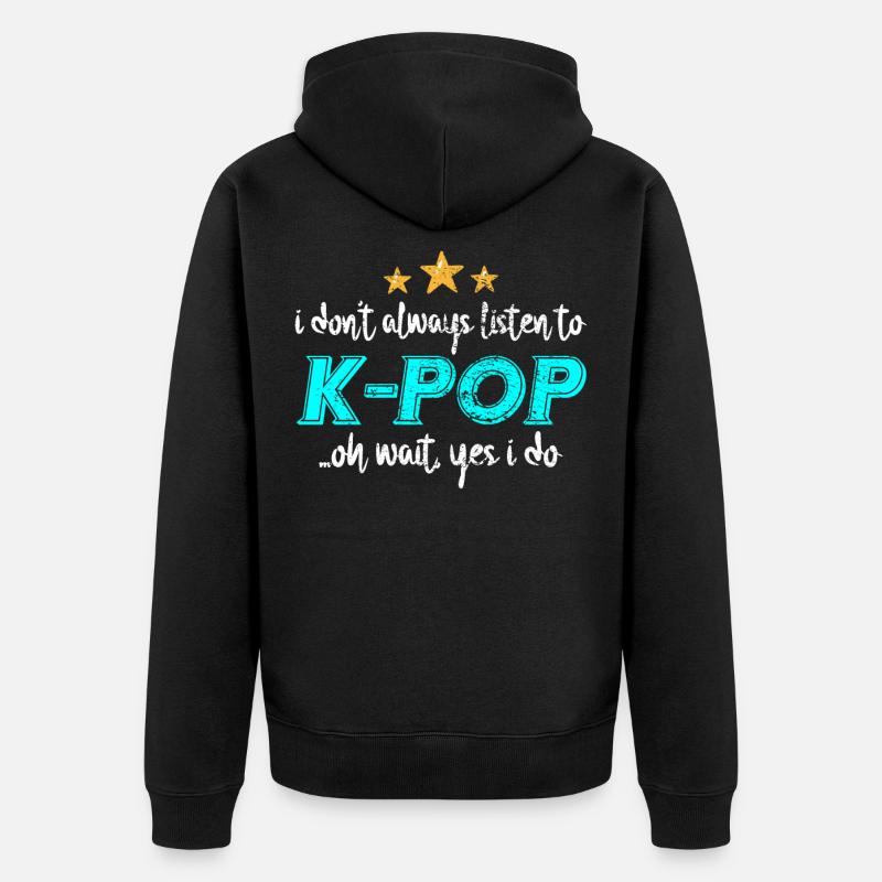 K-Pop - Unisex Premium Bio Zip Hoodie - Schwarz