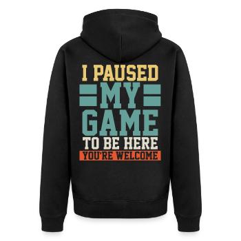Gaming - Veste à capuche bio Premium Unisexe - noir - Dos - Nico (187cm)