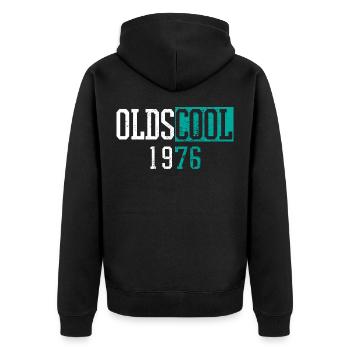 Oldschool 1976 - Veste à capuche bio Premium Unisexe - noir - Dos - Nico (187cm)