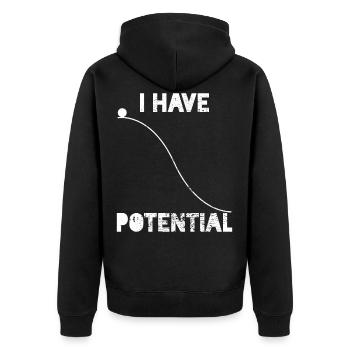 Physics Physicist Physicist Teacher - Unisex Premium Organic Zip Hoodie - black - Back - Nico (187cm)