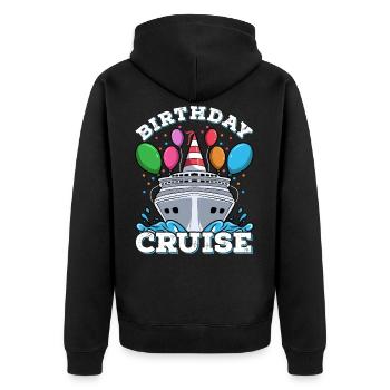 Croisière croisière anniversaire - Veste à capuche bio Premium Unisexe - noir - Dos - Nico (187cm)