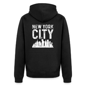 New York City - Veste à capuche bio Premium Unisexe - noir - Dos - Nico (187cm)