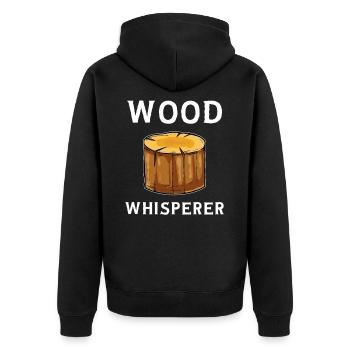 Lumberjack - Unisex Premium Organic Zip Hoodie - black - Back - Nico (187cm)