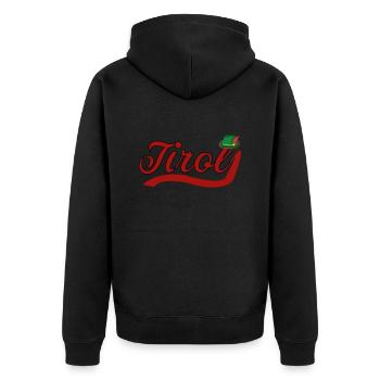 Chemise Tirol Autriche pour cadeau et idée - Veste à capuche bio Premium Unisexe - noir - Dos - Nico (187cm)