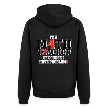 Problèmes des mathématiciens comme cadeaux et idées - Veste à capuche bio Premium Unisexe - noir - Dos - Nico (187cm)