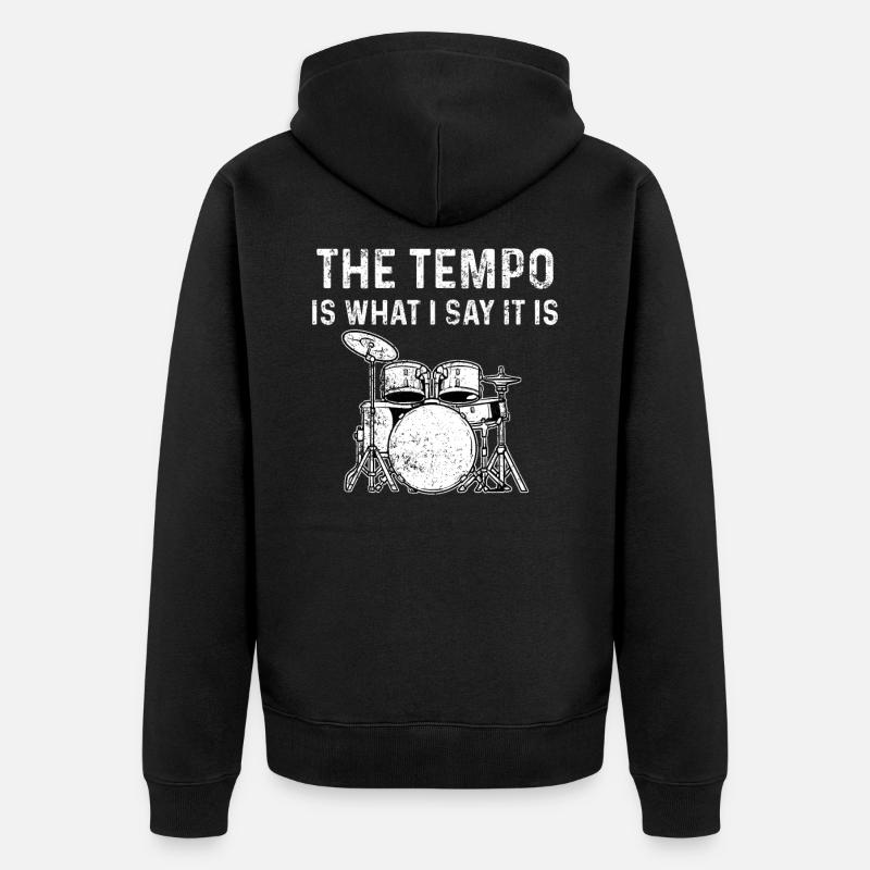 Ensemble de batterie de batteur - Veste à capuche bio Premium Unisexe - noir