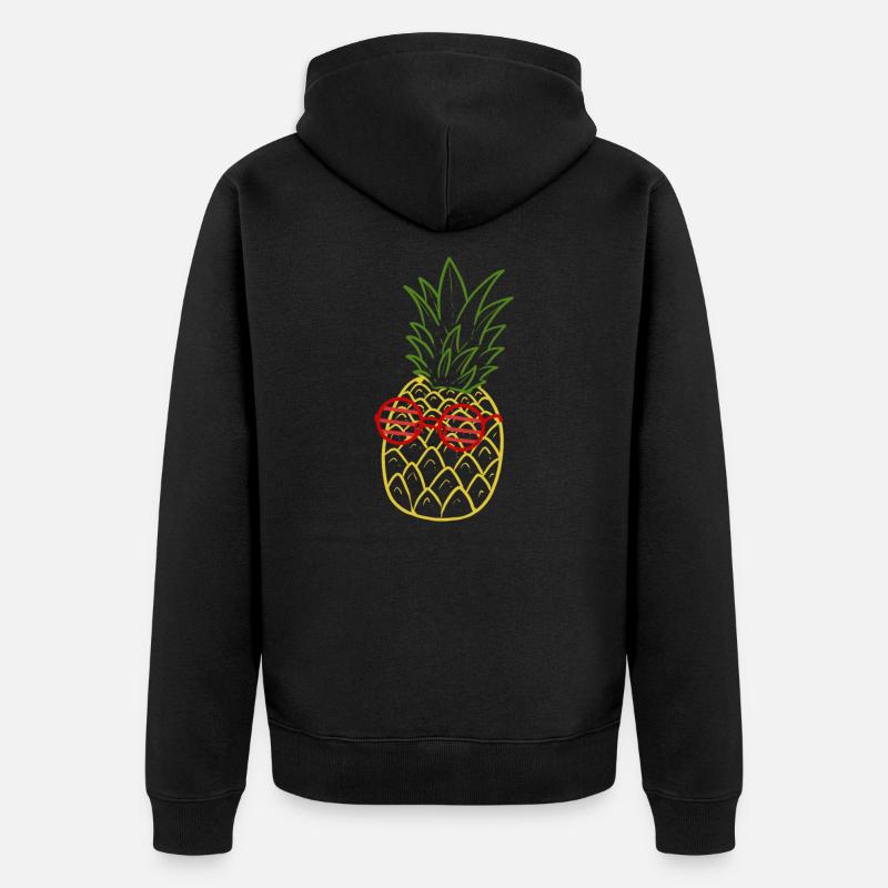 ananas - Veste à capuche bio Premium Unisexe - noir