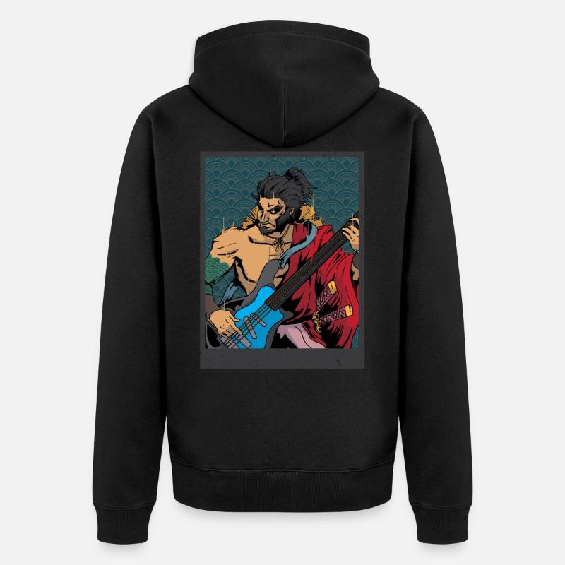 guitaristes - Veste à capuche bio Premium Unisexe - noir