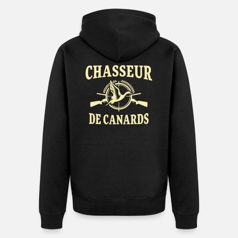 Chasseur de Canards - Veste à capuche bio Premium Unisexe - noir