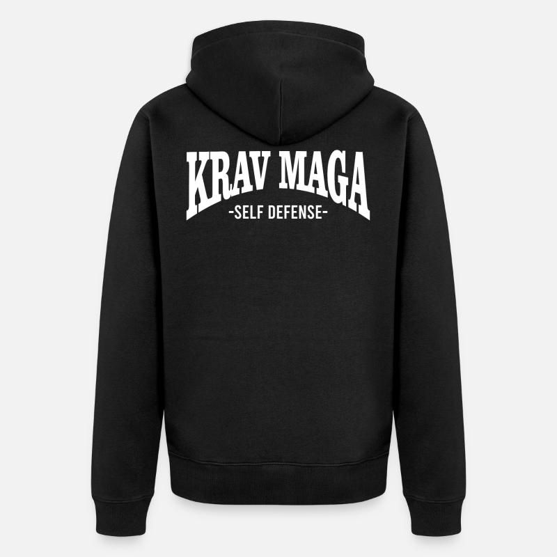 Krav Maga self défense - Veste à capuche bio Premium Unisexe - noir