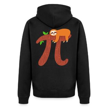 Sloth PI Math 3.14 - Veste à capuche bio Premium Unisexe - noir - Dos - Nico (187cm)