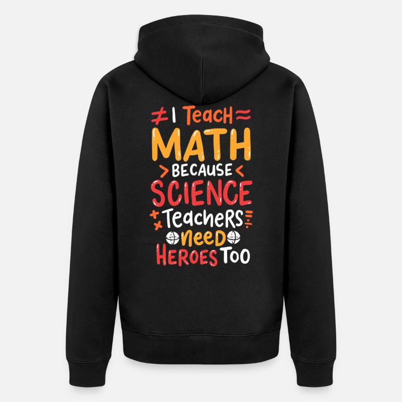 Math math - Unisex Premium Organic Zip Hoodie - black