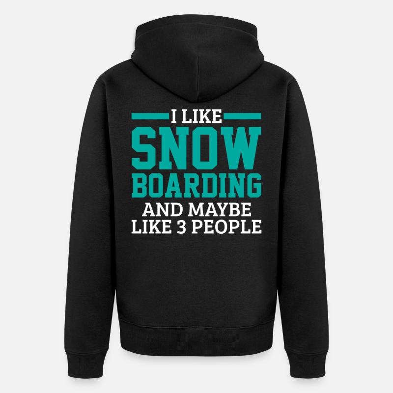 Snowboading snowboarder snowboard - Unisex Premium Organic Zip Hoodie - black