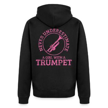 Trompette trompette - Veste à capuche bio Premium Unisexe - noir - Dos - Nico (187cm)
