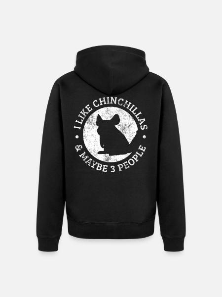 chinchilla - Unisex Premium Organic Zip Hoodie - black