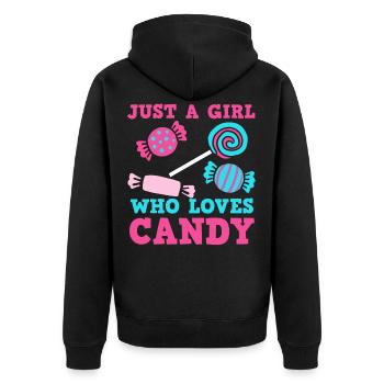 Trucs ou bonbons d'Halloween - Veste à capuche bio Premium Unisexe - noir - Dos - Nico (187cm)