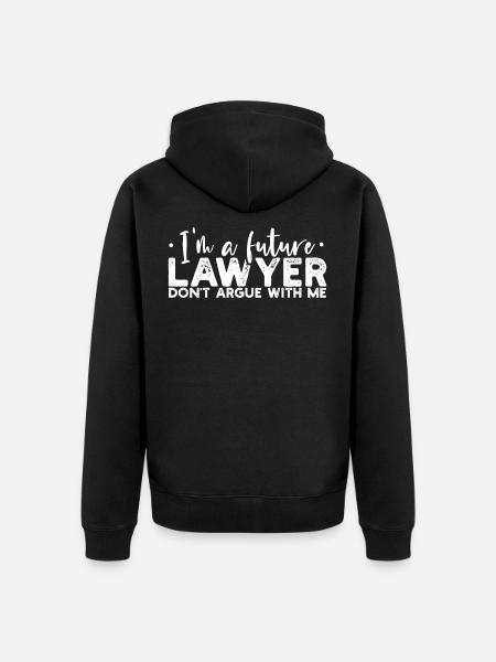Law Law Student - Unisex Premium Organic Zip Hoodie - black