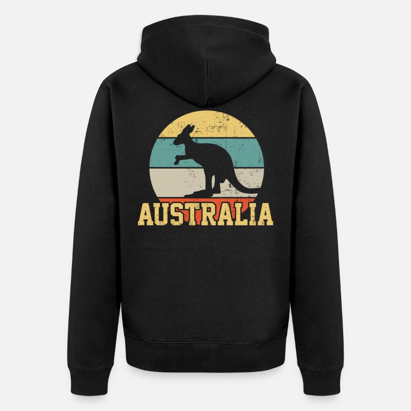 Australie - Veste à capuche bio Premium Unisexe - noir