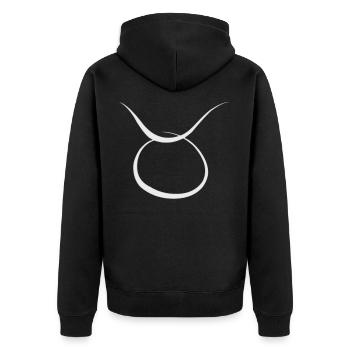 Signe du zodiaque Taureau - Veste à capuche bio Premium Unisexe - noir - Dos - Nico (187cm)