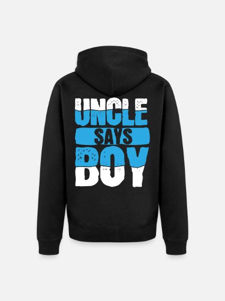 Gender Reveal Uncle - Unisex Premium Organic Zip Hoodie - black