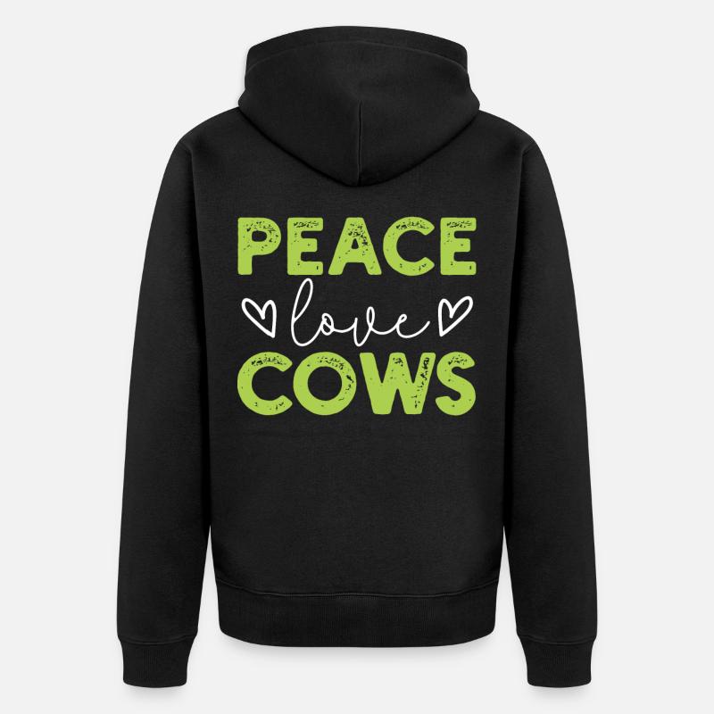 Vaches vaches - Veste à capuche bio Premium Unisexe - noir