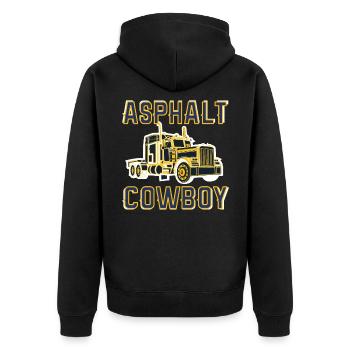 Truck driver Brummi truck driver driver gift - Unisex Premium Organic Zip Hoodie - black - Back - Nico (187cm)
