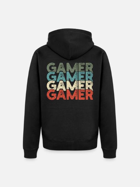 Gamer Gaming - Unisex Premium Bio Zip Hoodie - Schwarz
