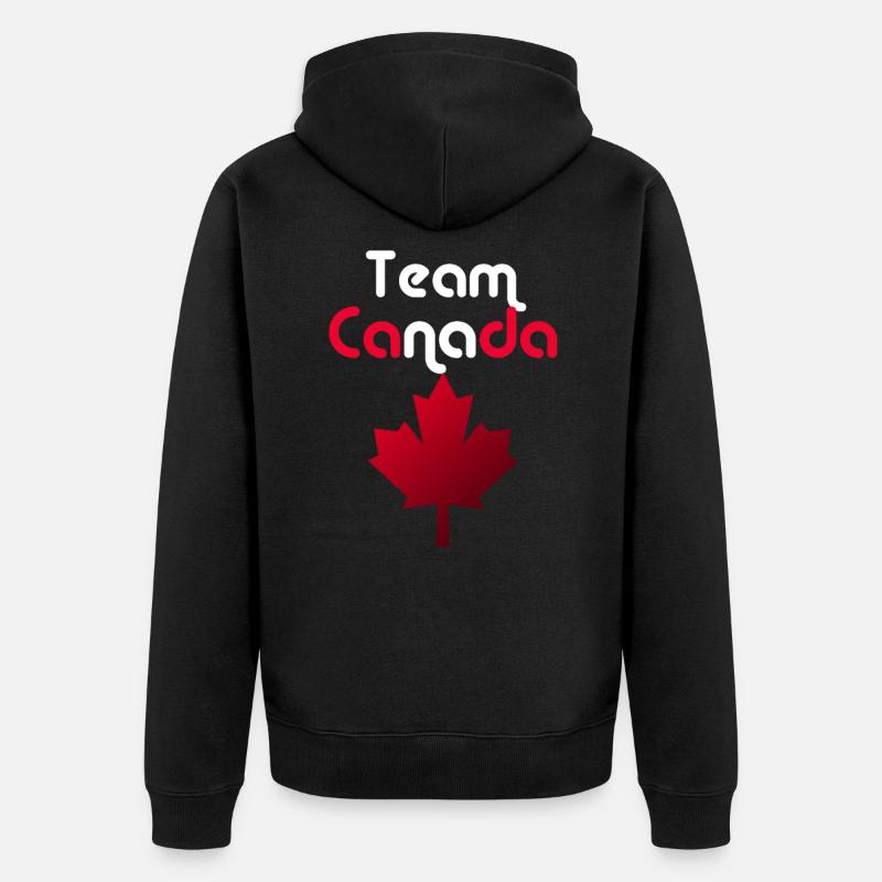 Team Kanada - Unisex Premium Bio Zip Hoodie - Schwarz