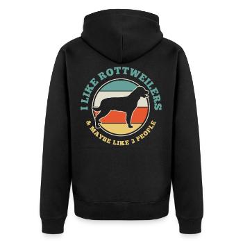 rottweiler - Veste à capuche bio Premium Unisexe - noir - Dos - Nico (187cm)