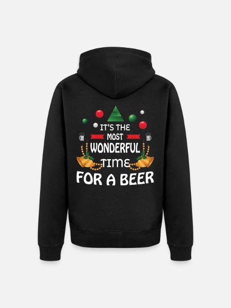 Bière de Noël - Veste à capuche bio Premium Unisexe - noir
