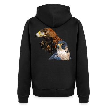 faucon pèlerin - Veste à capuche bio Premium Unisexe - noir - Dos - Nico (187cm)