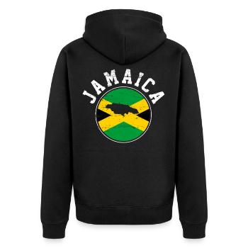 Jamaïque - Veste à capuche bio Premium Unisexe - noir - Dos - Nico (187cm)