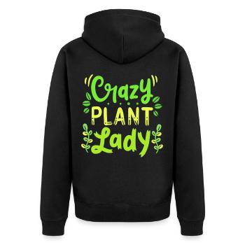 Garten - Unisex Premium Bio Zip Hoodie - Schwarz - Hinten - Nico (187cm)