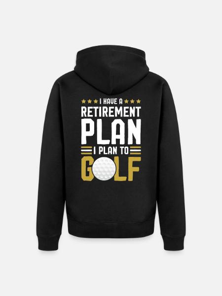 Golf golfer saying - Unisex Premium Organic Zip Hoodie - black