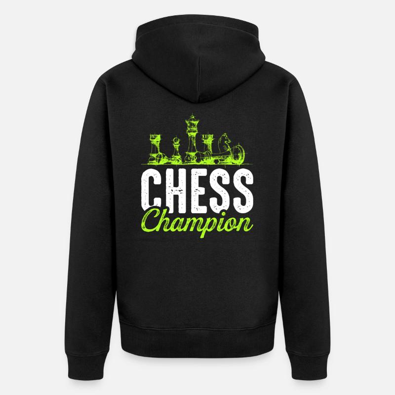 Chess Champion Chess - Veste à capuche bio Premium Unisexe - noir