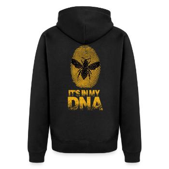 Imker Bienenzüchter - Unisex Premium Bio Zip Hoodie - Schwarz - Hinten - Nico (187cm)