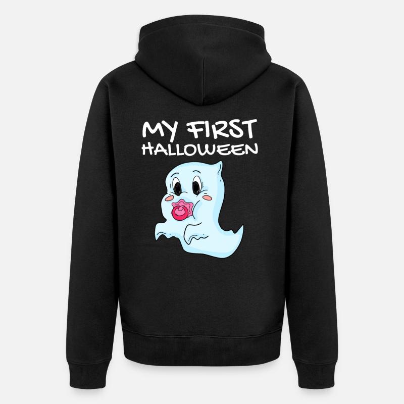 Mon premier bébé d'Halloween - Veste à capuche bio Premium Unisexe - noir