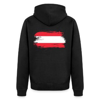 Autriche Drapeau - Veste à capuche bio Premium Unisexe - noir - Dos - Nico (187cm)