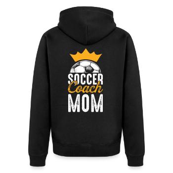 Soccer Mom Entraîneur Maman - Veste à capuche bio Premium Unisexe - noir - Dos - Nico (187cm)