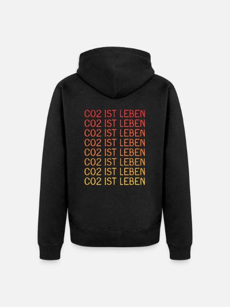 CO2 ist Leben - Unisex Premium Bio Zip Hoodie - Schwarz