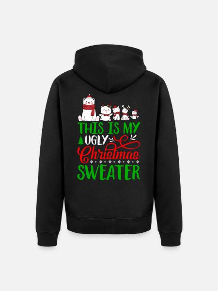 This Is My Ugly Christmas Sweater Funny - Ekologisk premiumluvjack unisex - svart