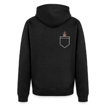 Bermese Mountain Dog in My Pocket, Dog Lovers Gift - Unisex Premium Organic Zip Hoodie - black - Back - Nico (187cm)