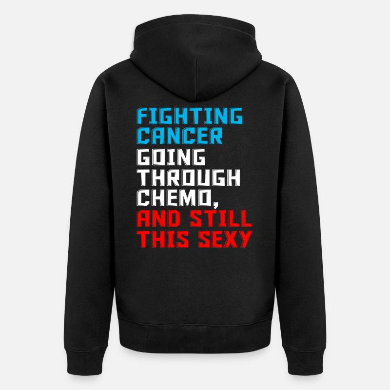 Motivation chimio - Veste à capuche bio Premium Unisexe - noir