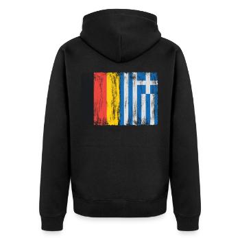 Allemagne Grèce cadeau 0752 - Veste à capuche bio Premium Unisexe - noir - Dos - Nico (187cm)