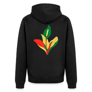 anthurium - Veste à capuche bio Premium Unisexe - noir - Dos - Nico (187cm)