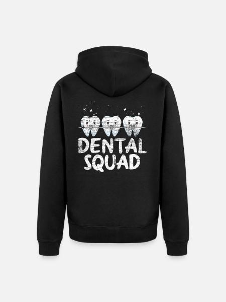 Dentist braces - Unisex Premium Organic Zip Hoodie - black