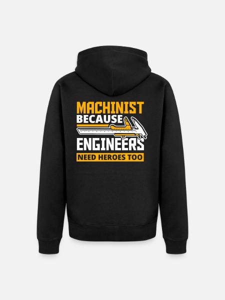Proud machinist - Unisex Premium Organic Zip Hoodie - black