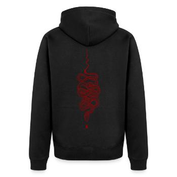 Snake red - Veste à capuche bio Premium Unisexe - noir - Dos - Nico (187cm)