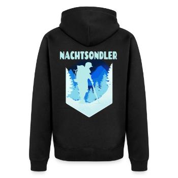 Sondler Sondengänger Sondeln Hobby Schatzsucher - Unisex Premium Bio Zip Hoodie - Schwarz - Hinten - Nico (187cm)