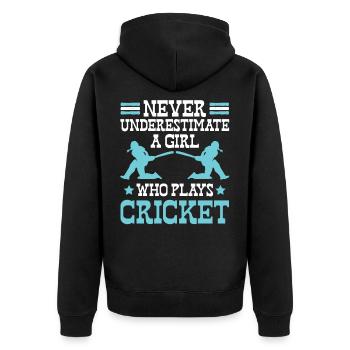 Jeu de cricket - Veste à capuche bio Premium Unisexe - noir - Dos - Nico (187cm)